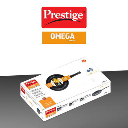 Prestige OMG DLX Sleeve Induction Base Non-Stick Aluminium Fry Pan, 24cm, Red