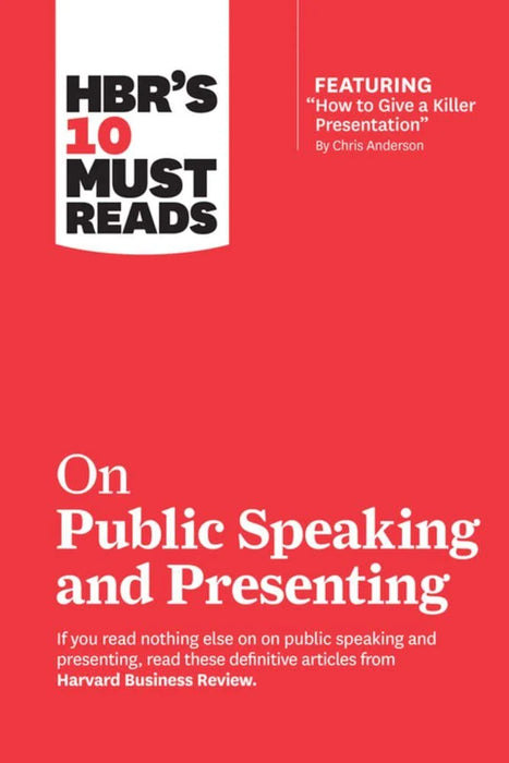 Hbr'S 10 Must Reads On Public Speaking And Presenting Harvard Business Review by Chris Anderson in Paperback