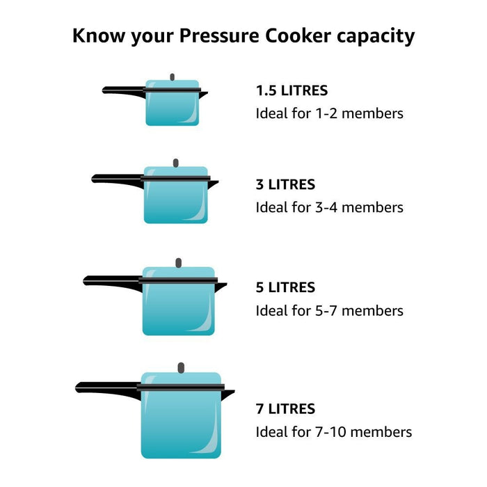 Prestige Popular Virgin Aluminium Precision Weight Valve Outer Lid Pressure Cooker, 3 L (Silver)