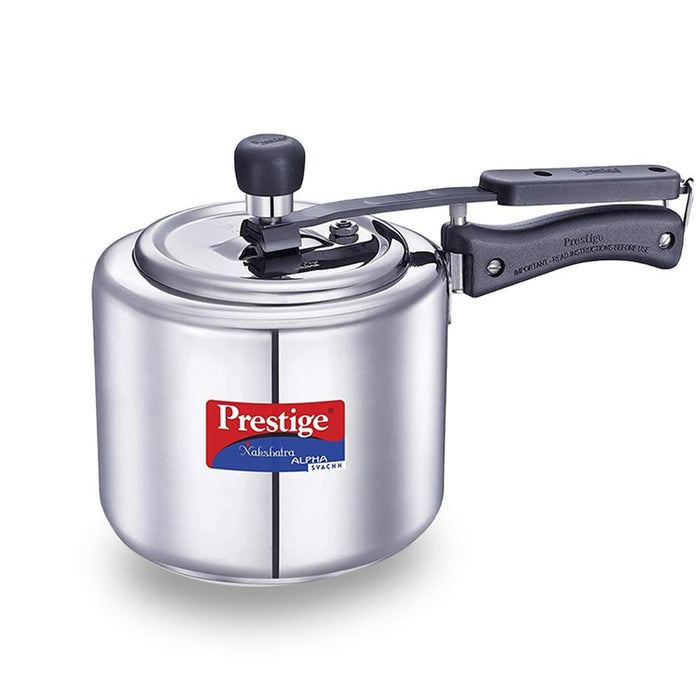 Prestige Svachh Nakshatra Alpha 3L Stainless Steel Pressure Cooker with Deep Lid