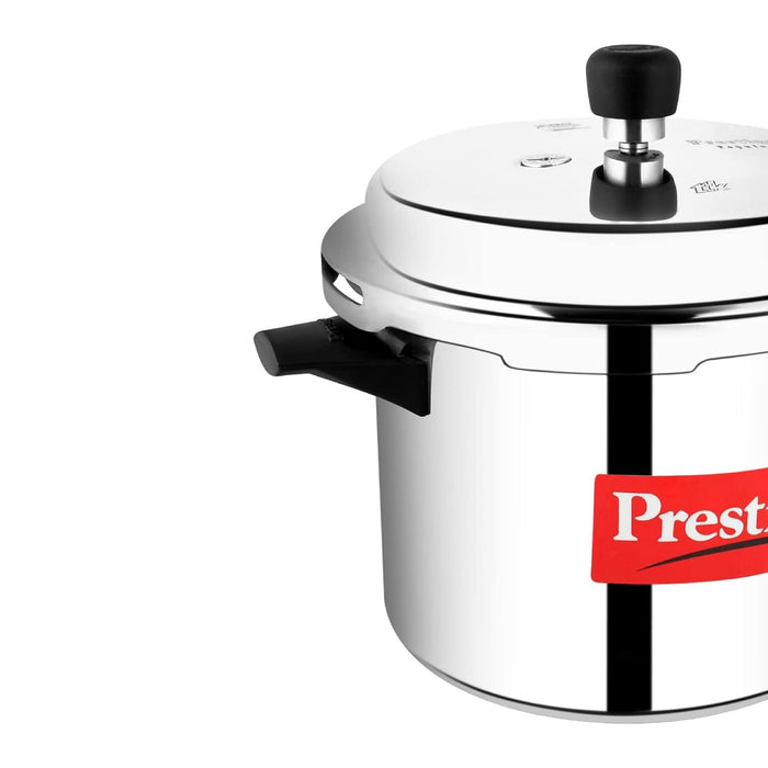 Prestige Popular Virgin Aluminium Precision Weight Valve Outer Lid Pressure Cooker, 5 L (Silver, 5 liters) | Eachdaykart