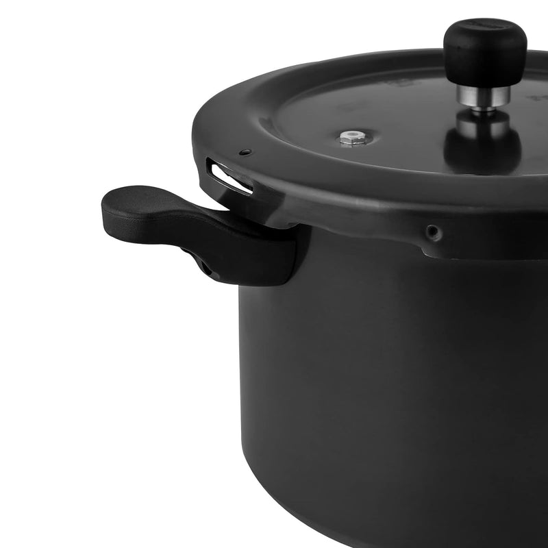 Prestige 5 litres svachh induction base outer lid hard anodized pressure cooker black