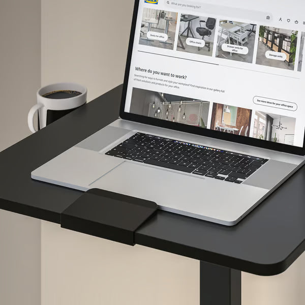 IKEA MITTZON Laptop table with castors, black, 66x50 cm (26x19 5/8 ")