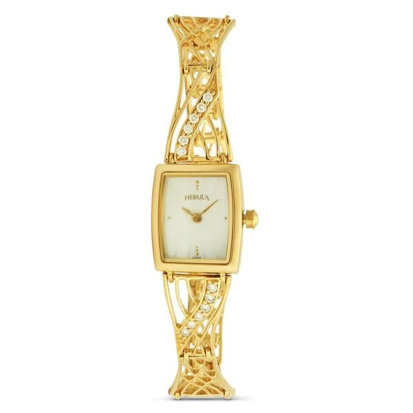 Titan Nebula Quartz Analog 18 Karat Solid Gold Watch for Women