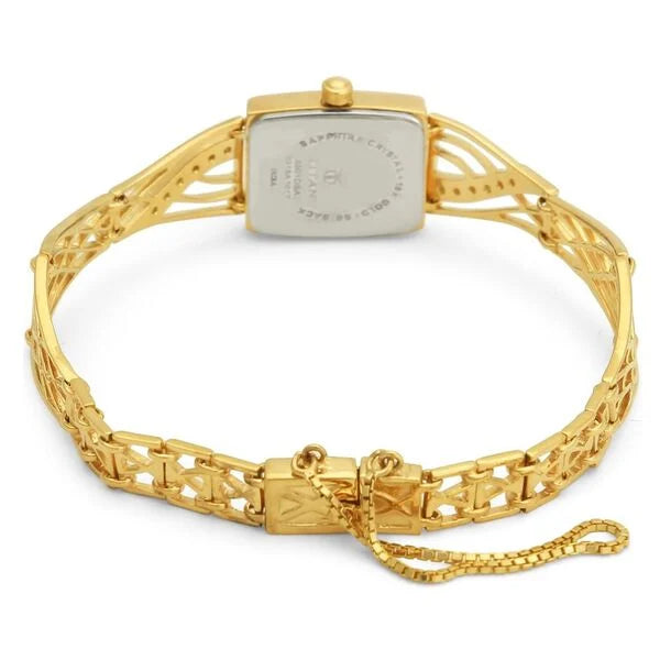 Titan Nebula Quartz Analog 18 Karat Solid Gold Watch for Women