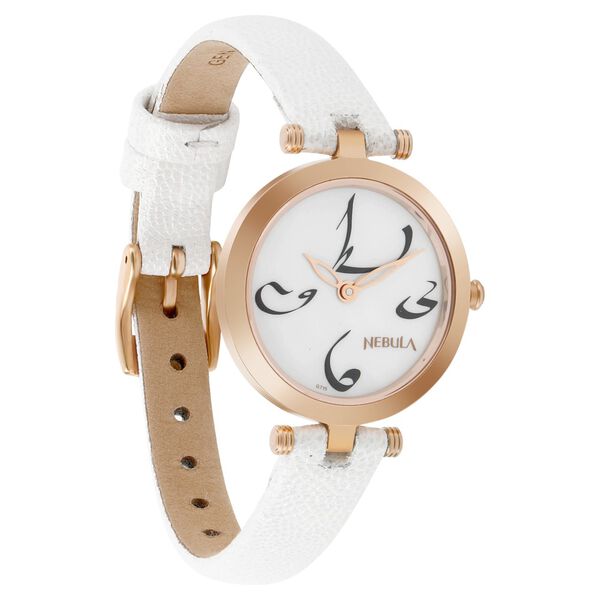 Titan Nebula Calligraphy Quartz Analog 18 Karat Solid Gold Watch for Women