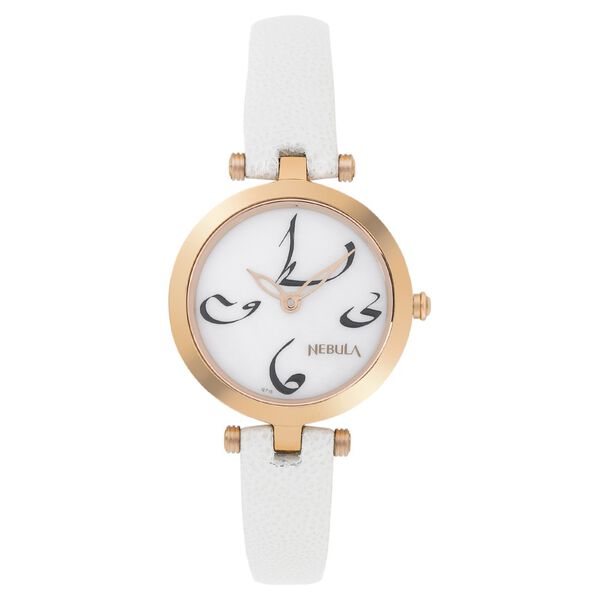 Titan Nebula Calligraphy Quartz Analog 18 Karat Solid Gold Watch for Women