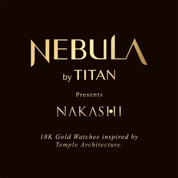 Titan Nebula Nakashi 18k Gold Analog with Diamonds Watch for Women