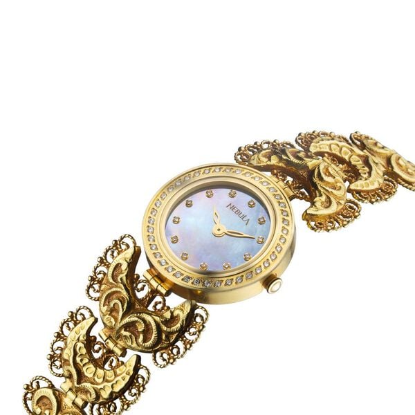 Titan Nebula Nakashi 18k Gold Analog with Diamonds Watch for Women