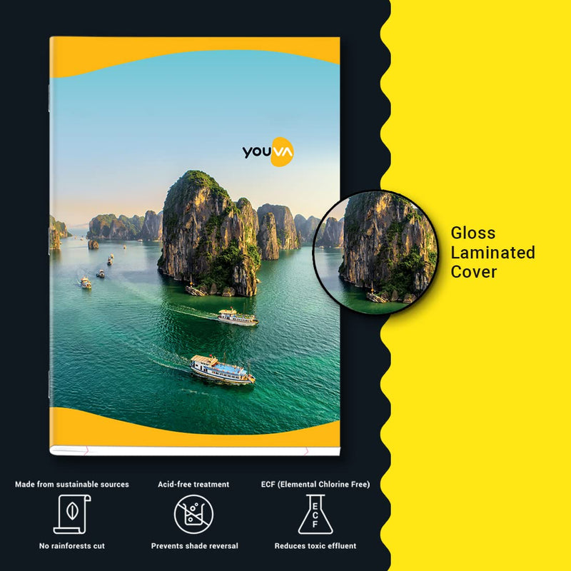 Navneet YOUVA Soft Bound Long Notebook - 172 Pages (Pack of 6)