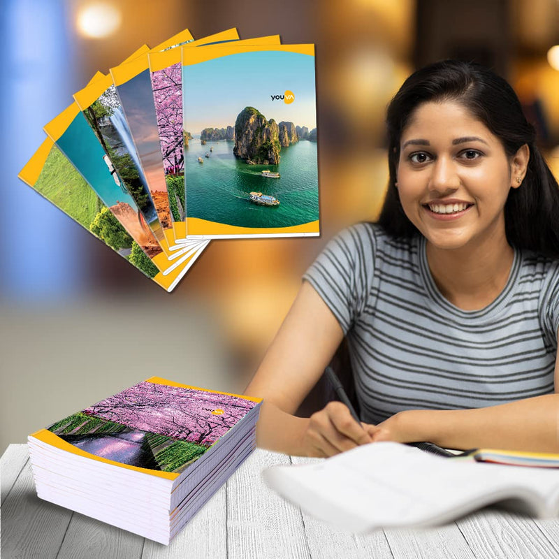 Navneet YOUVA Soft Bound Long Notebook - 172 Pages (Pack of 6)