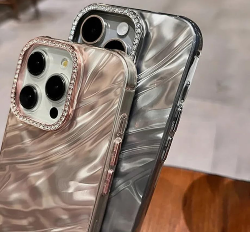 Twikka Compatible with iPhone 16 Pro Stylish Glitter Shockproof Case (Pink)