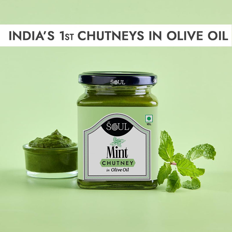 Soul Mint Chutney in Olive Oil 270 Grams - Refreshing Blend for Vibrant Flavors