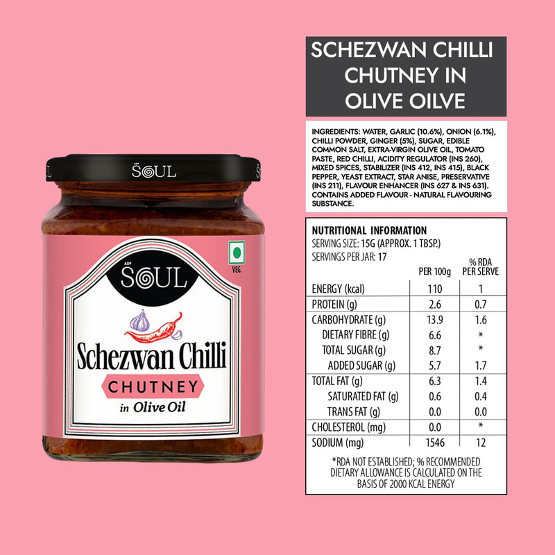 ADF Soul Chilli Chutney in Olive Oil 265 Grams-Schezwan