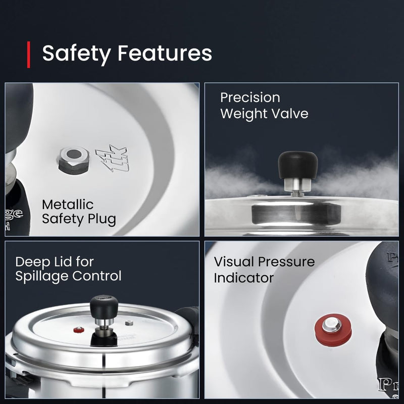 Prestige 3l Svachh Deluxe Alpha Schnellkochtopf aus Edelstahl