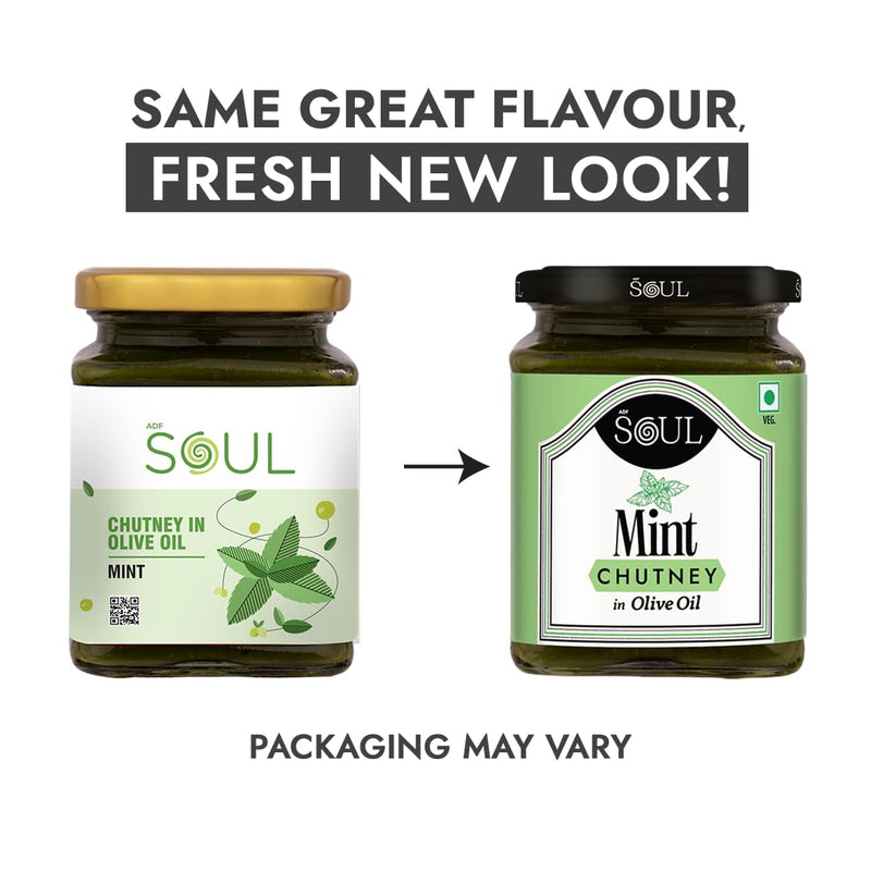 Soul Mint Chutney in Olive Oil 270 Grams - Refreshing Blend for Vibrant Flavors