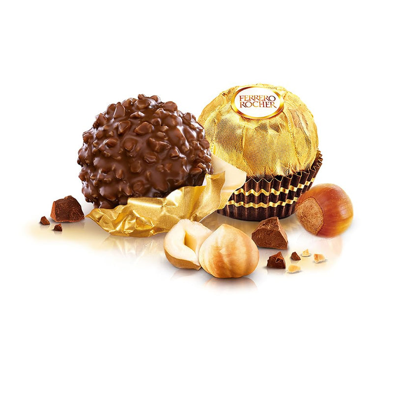 Ferrero rocher exquisite hazelnut and milk chocolate gift 4 pieces 50 grams