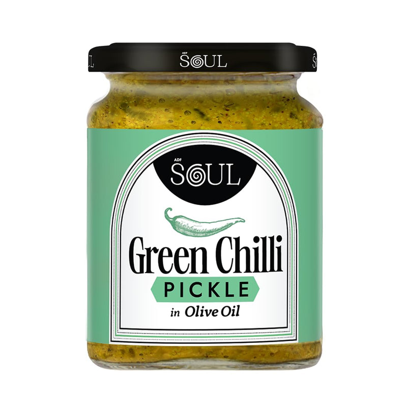 Soul Green Chilli Pickle in Olive Oil 265 Grams - A Spicy Fusion Infused with Premium Olive Oil