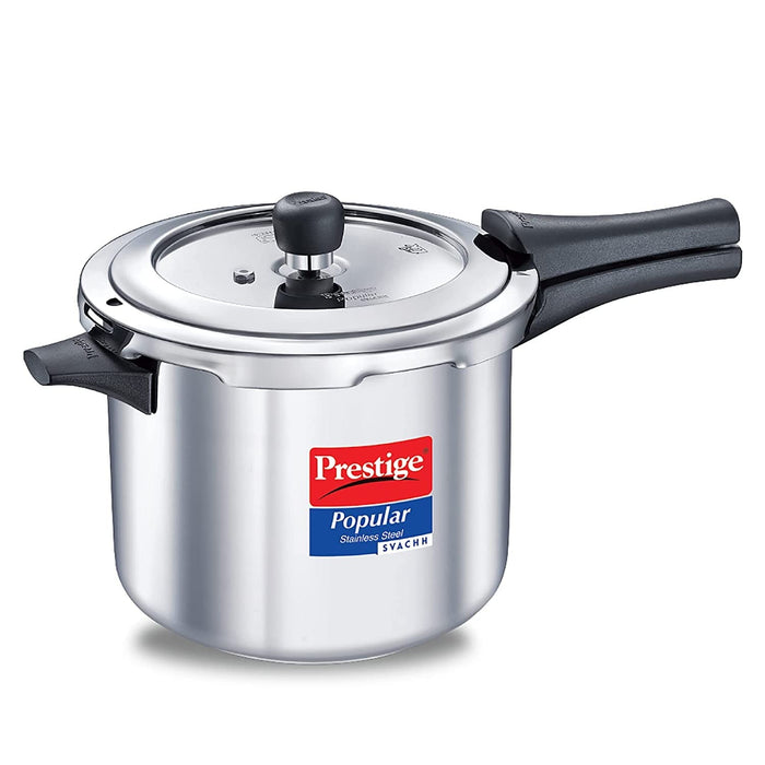 Prestige Popular Svachh Stainless Steel Outer Lid Pressure Cooker 2.0 L, 2 Liter | Eachdaykart