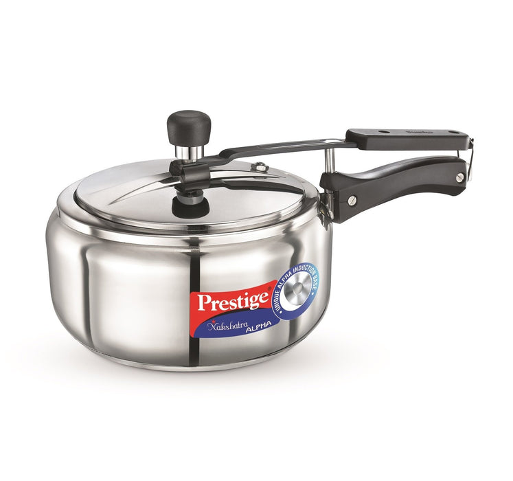 Prestige Nakshatra Alpha Stainless Steel Inner Lid Pressure Cooker, 3.5 Litres