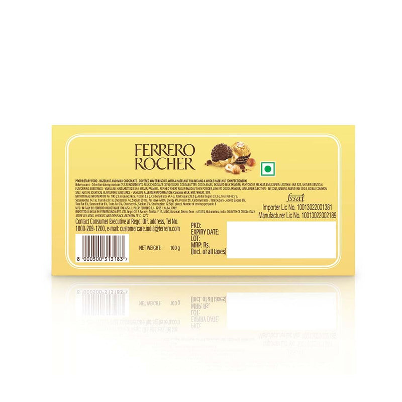 Ferrero Rocher T8 Hazelnut 100 Grams
