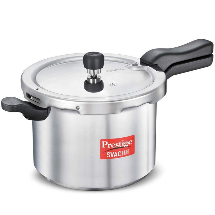 Prestige Svachh Aluminium Outer Lid Pressure Cooker 5 Litre Silver