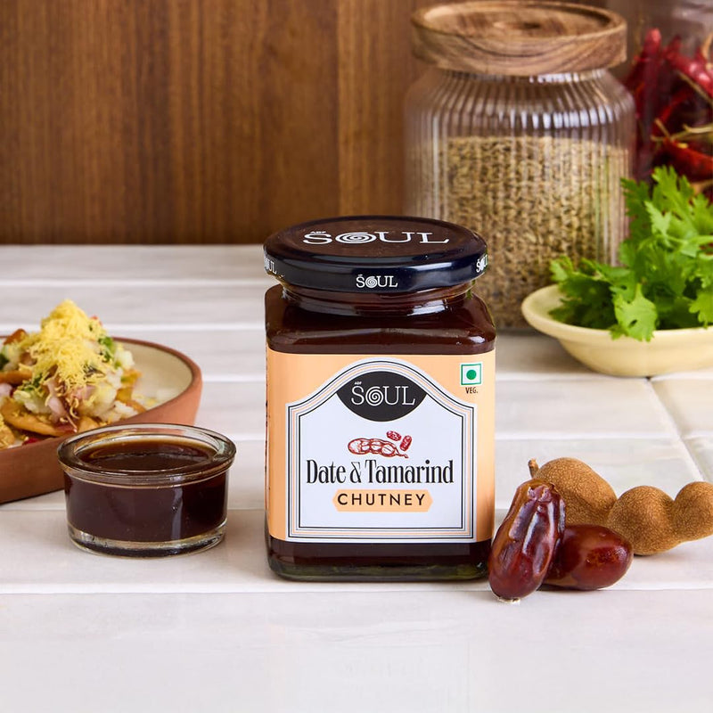 Soul Date and Tamarind Chutney 325 Grams - Handcrafted Fusion of Sweetness and Tanginess