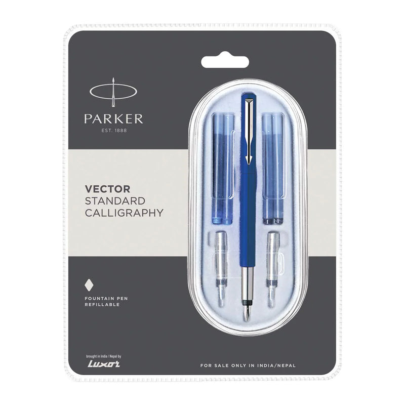 Parker vector standard calligraphy fountain pen with elegant design and smooth writing performance