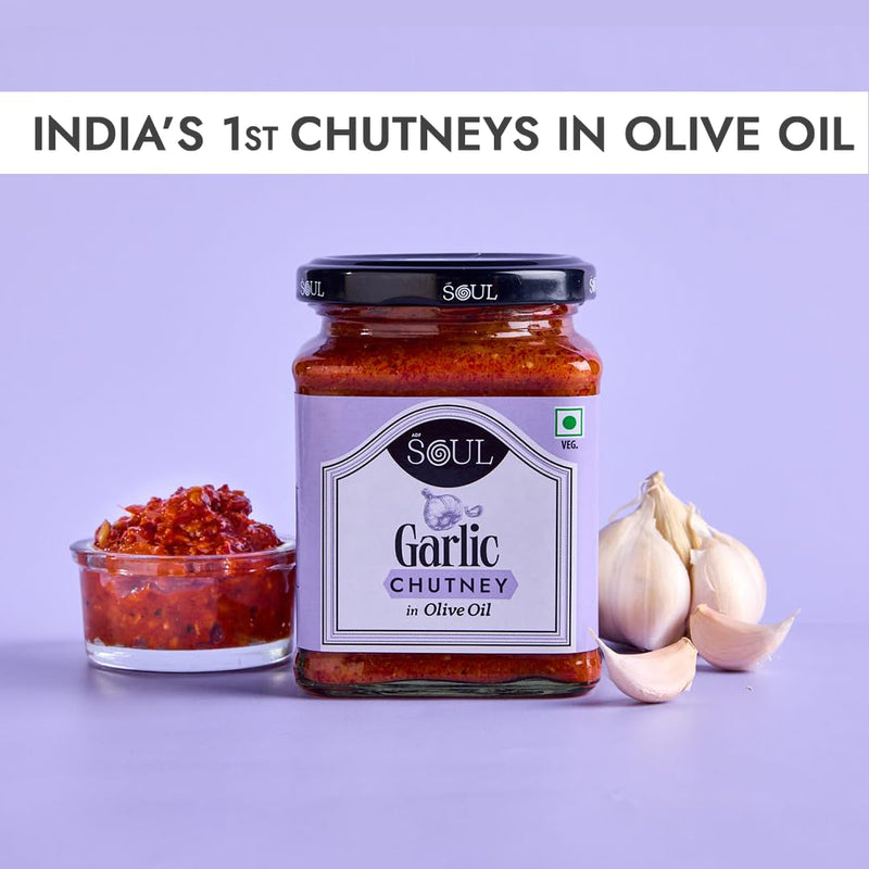 Soul Garlic Chutney in Olive Oil 275 Grams - A Flavorful Blend for Every Dish