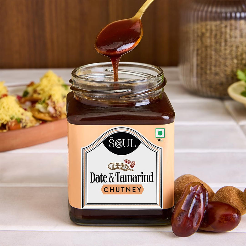 Soul Date and Tamarind Chutney 325 Grams - Handcrafted Fusion of Sweetness and Tanginess