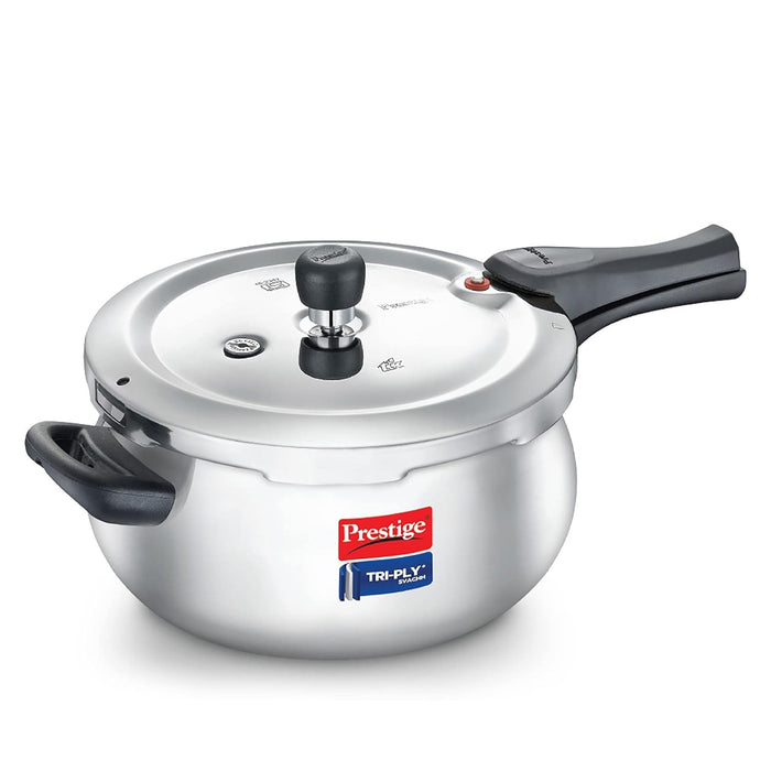 Prestige Stainless Steel Svachh Tri-Ply Handi Pressure Cooker 3 Litre, 3 Liter,Silver | Eachdaykart