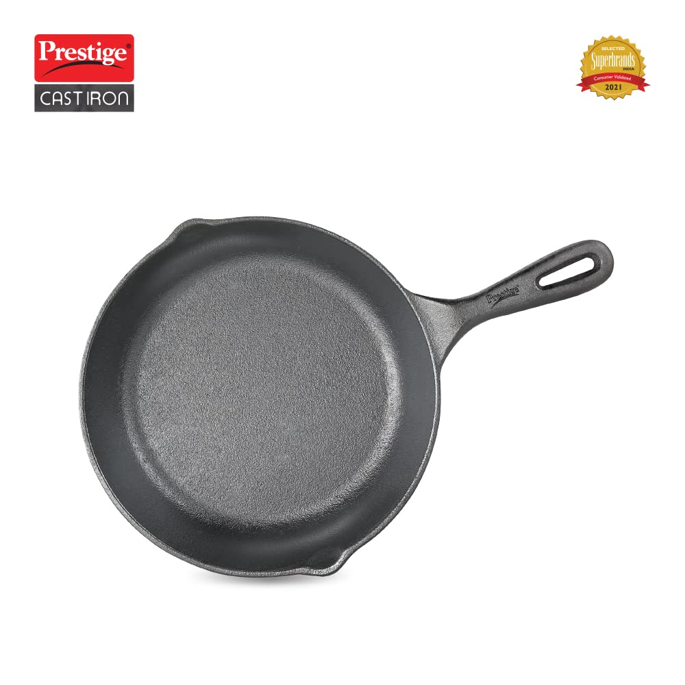 Prestige Cast Iron Fry Pan, 200 mm (Black)