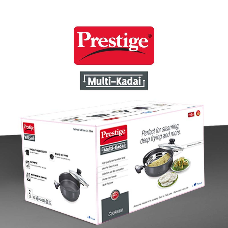 Prestige Harteloxiertes Multi Kadhai | 28 cm | Schwarz 