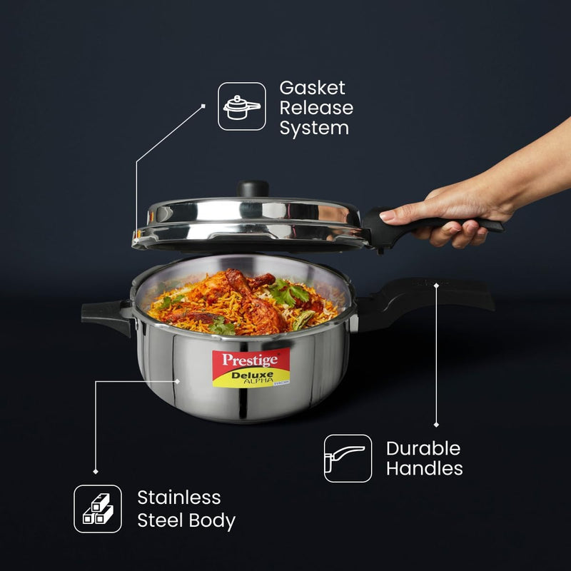 Prestige 3l Svachh Deluxe Alpha Schnellkochtopf aus Edelstahl