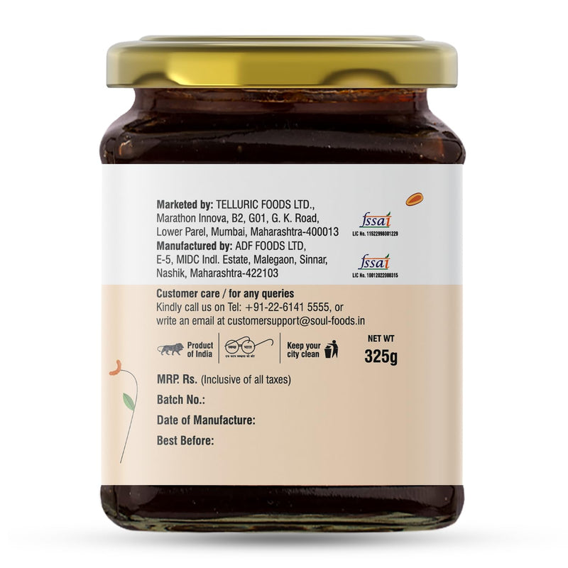 Soul Date and Tamarind Chutney 325 Grams - Handcrafted Fusion of Sweetness and Tanginess