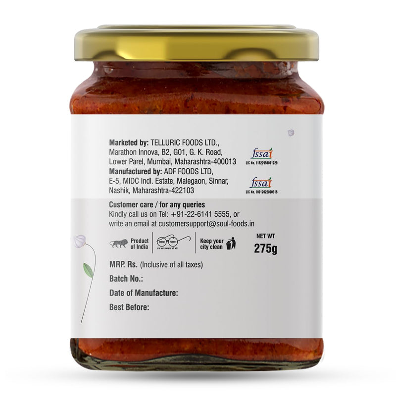 Soul Garlic Chutney in Olive Oil 275 Grams - A Flavorful Blend for Every Dish