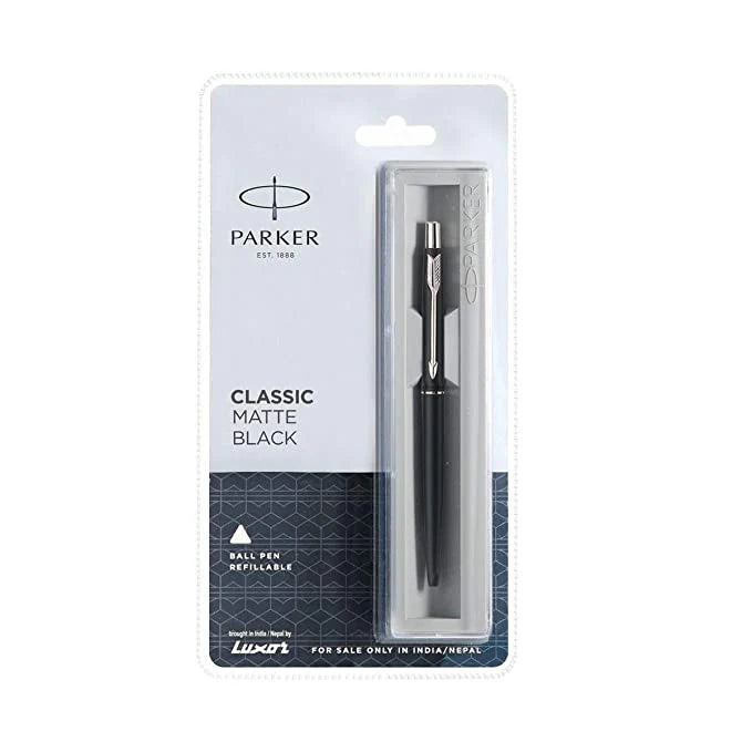 Parker classic matte black CT ball pen with sleek design and smooth writing experience