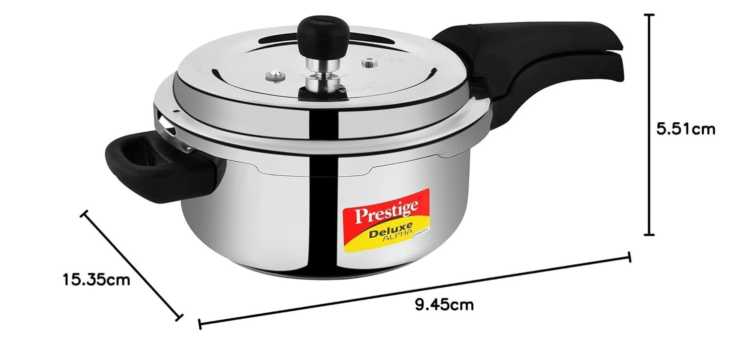 Prestige 3L Svachh Deluxe Alpha stainless steel Pressure Cooker