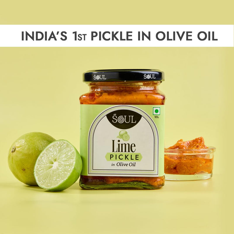 Soul Lime Pickle in Olive Oil 275 Grams
