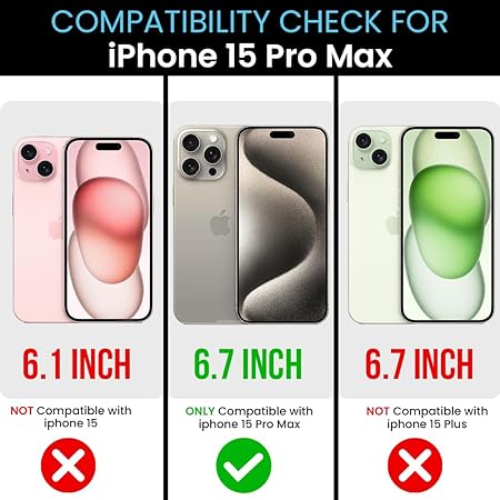 PEEPERLY Back Cover Case for iPhone 15 Pro Max Scratch Resistant Anti-Slip TPU Shockproof