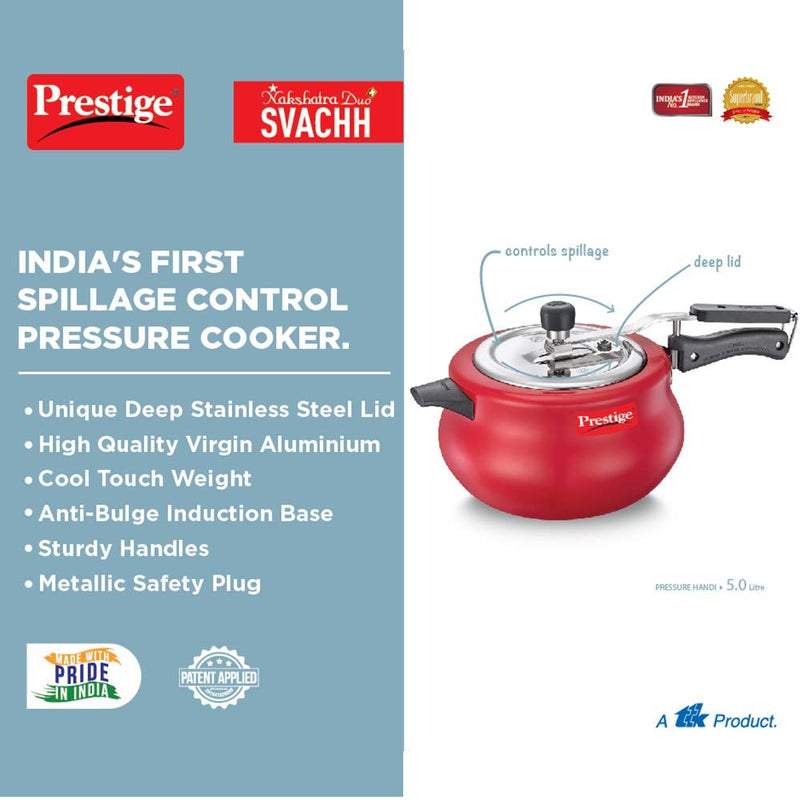 Prestige svachh nakshatra duo red handi 5 litres