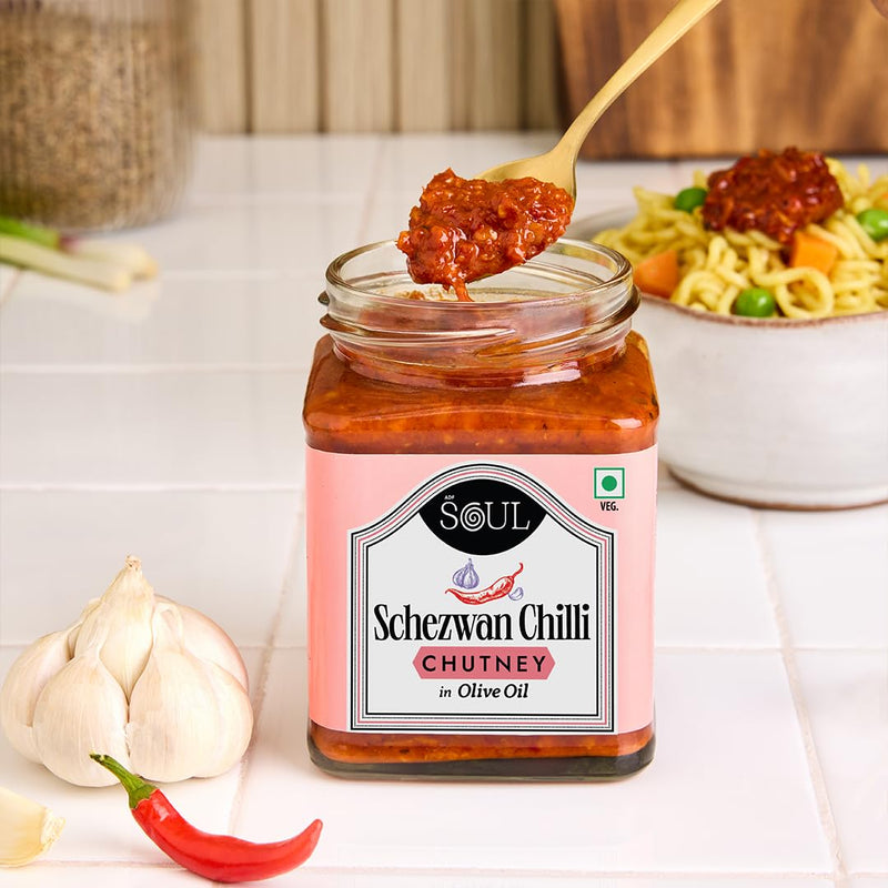 ADF Soul Chilli Chutney in Olive Oil 265 Grams-Schezwan