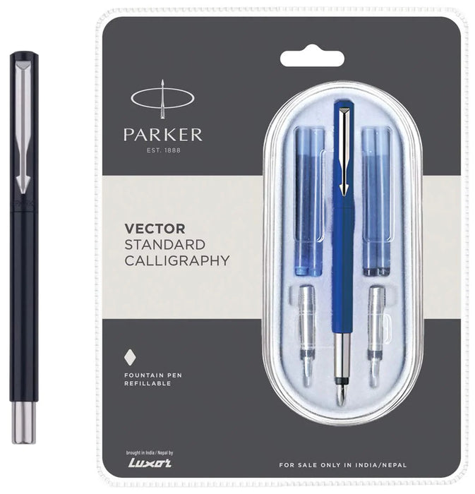 Parker vector standard calligraphy fountain pen with elegant design and smooth writing performance