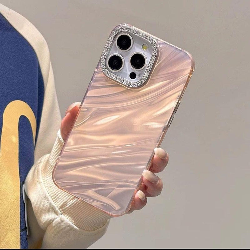 Twikka Compatible with iPhone 16 Pro Stylish Glitter Shockproof Case (Pink)