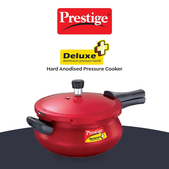 Prestige Deluxe Plus Aluminium Outer Lid Mini Pressure Handi, 5 Litre, Red| Eachdaykart