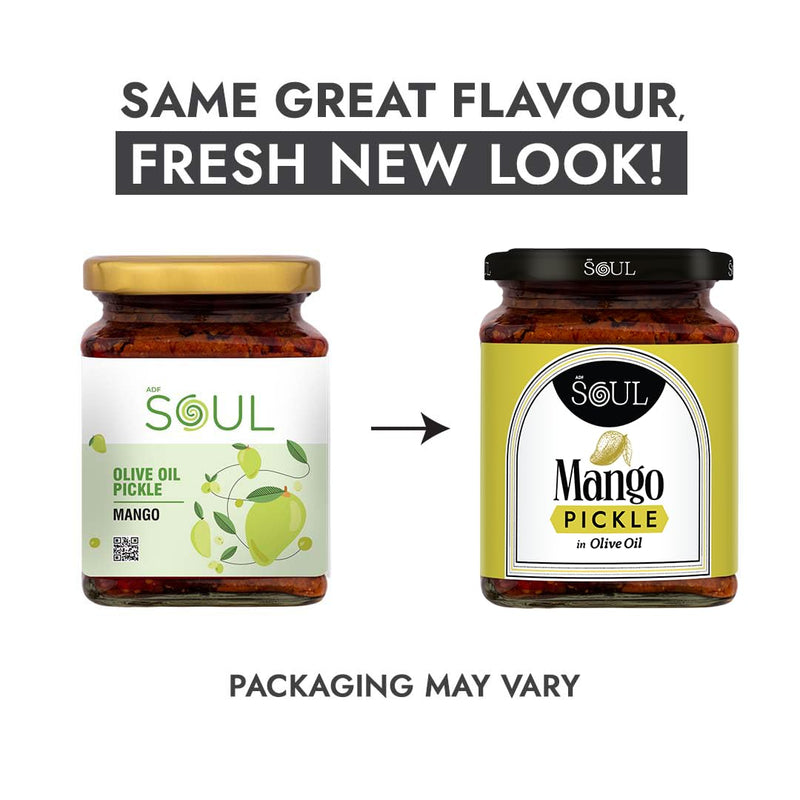 Soul Mango Pickle in Olive Oil 265 Grams - A Tangy Delight Made with Olive Oil