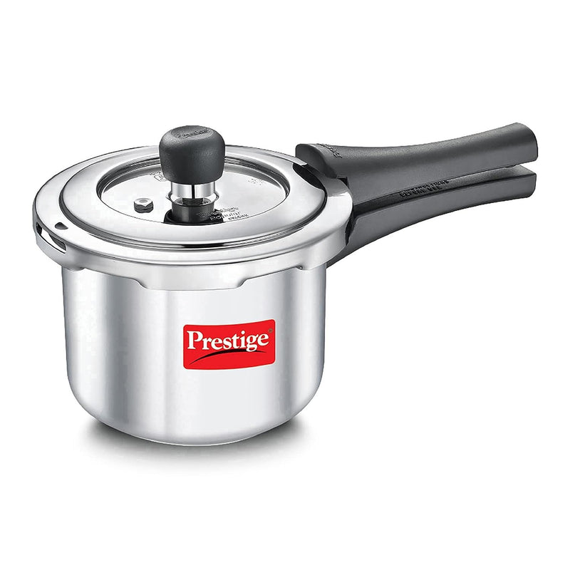 Prestige Svachh Popular Spillage Control Stainless Steel Outer Lid Pressure Cooker, 1.5L (Silver)