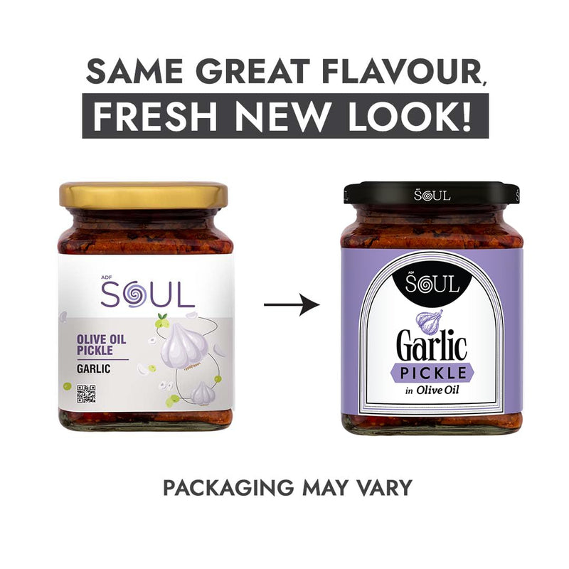 Soul Garlic Pickle in Olive Oil 275 Grams - A Flavorful Blend of Garlic Infused in Premium Olive Oil
