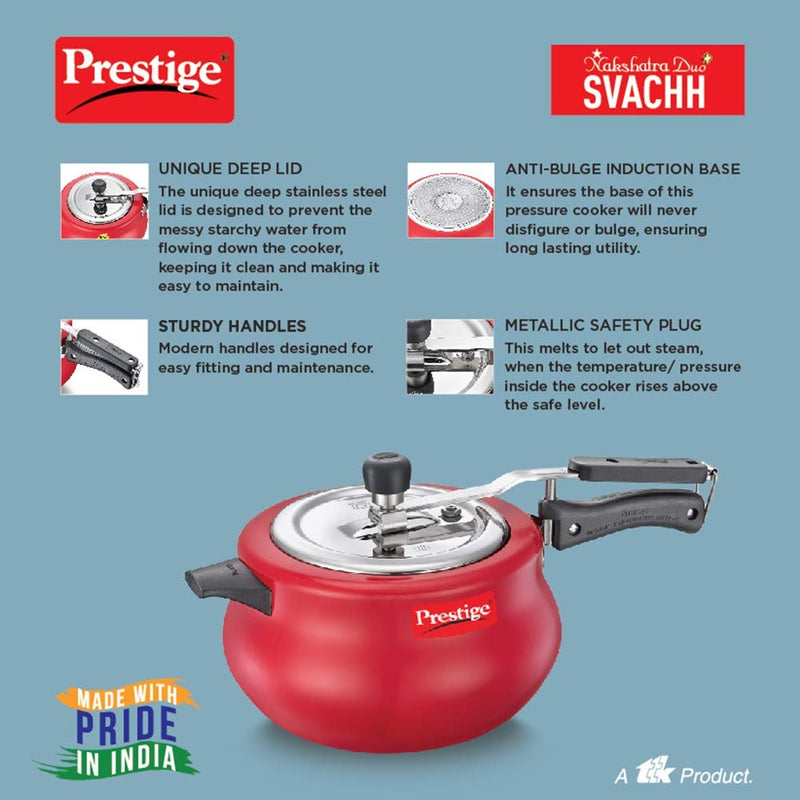 Prestige svachh nakshatra duo red handi 5 litres