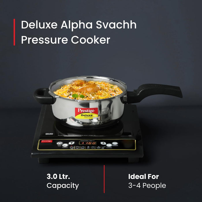 Prestige 3L Svachh Deluxe Alpha stainless steel Pressure Cooker